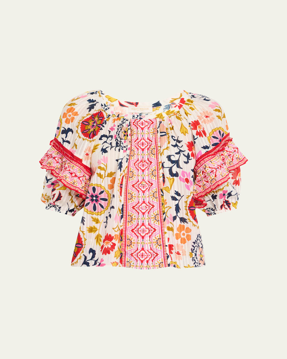 Rebeca Scoop-Neck Blous